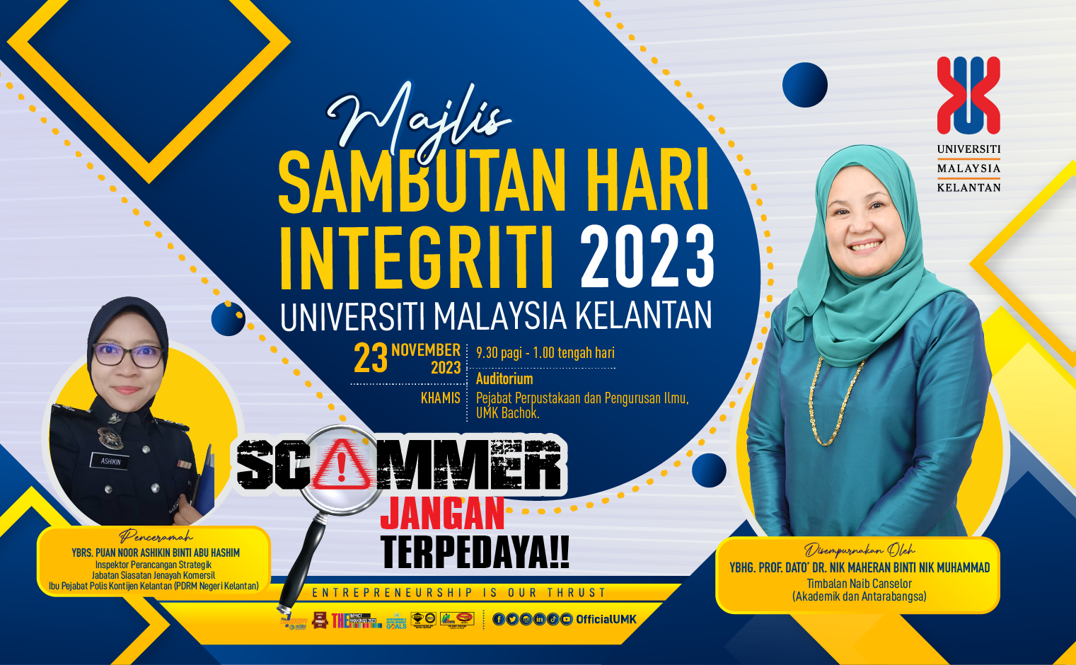 SAMBUTAN HARI INTEGRITI UNIVERSITI MALAYSIA KELANTAN 2023